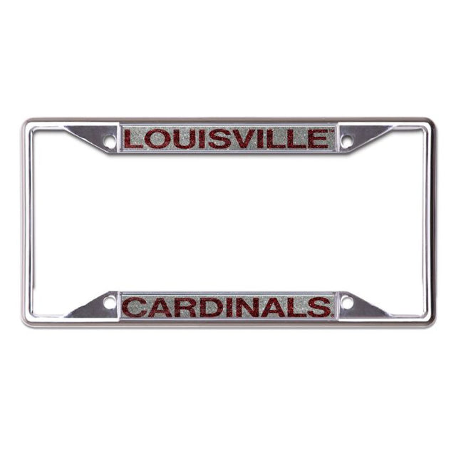 Louisville Cardinals GLITTER Lic Plt Frame S/S Printed