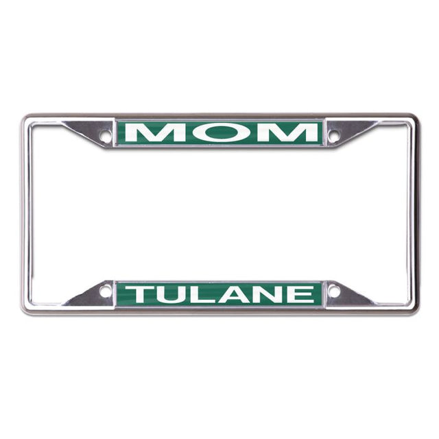 Marco de licencia Tulane Green Wave Plt de acero inoxidable estampado