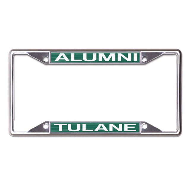 Marco de licencia Tulane Green Wave Plt de acero inoxidable estampado