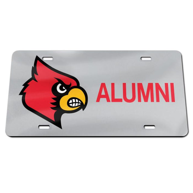 Placas de matrícula clásicas de acrílico de los Louisville Cardinals