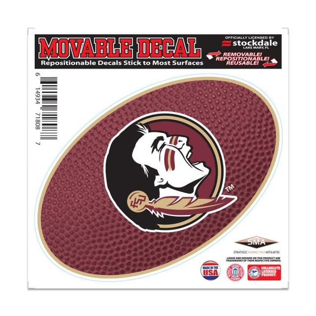 Calcomanía para todas las superficies de los Florida State Seminoles TEAMBALL de 6" x 6"