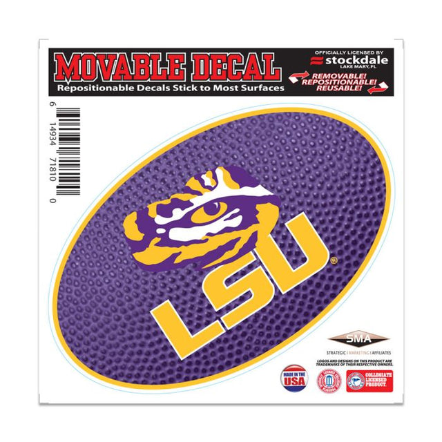 Calcomanía para todas las superficies TEAMBALL de LSU Tigers, 6" x 6"