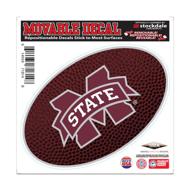 Mississippi State Bulldogs TEAMBALL All Surface Decal 6" x 6"