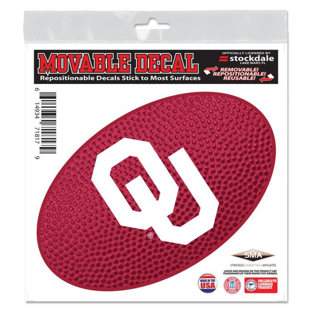 Calcomanía para todas las superficies TEAMBALL de Oklahoma Sooners, 6" x 6"