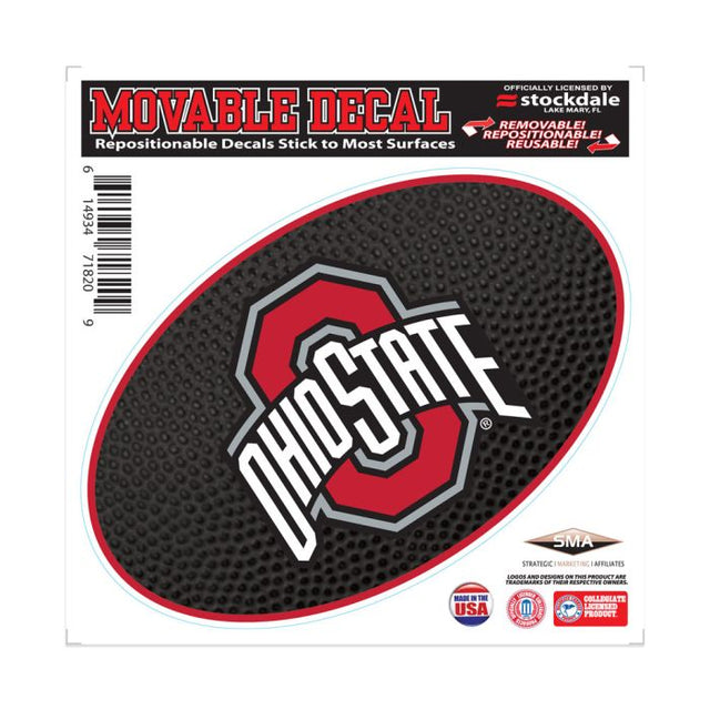 Calcomanía para todas las superficies de Ohio State Buckeyes TEAMBALL de 6" x 6"