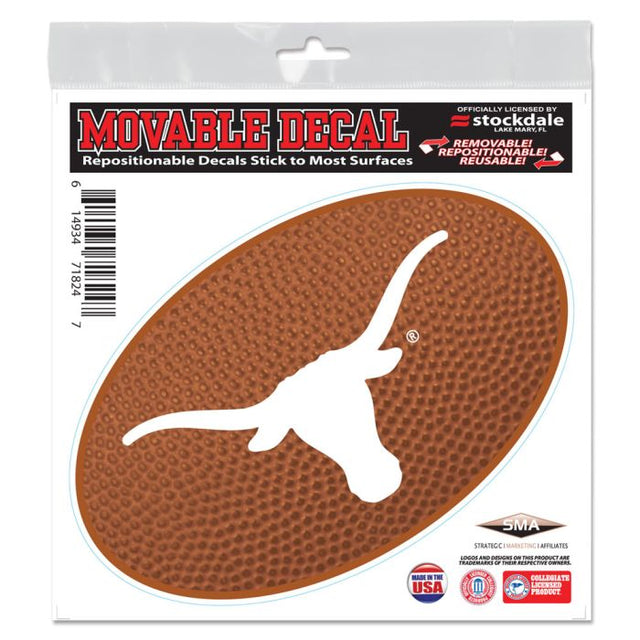 Calcomanía para todas las superficies de Texas Longhorns TEAMBALL de 6" x 6"