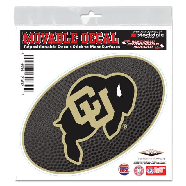 Calcomanía para todo tipo de superficies TEAMBALL de Colorado Buffaloes, 6" x 6"