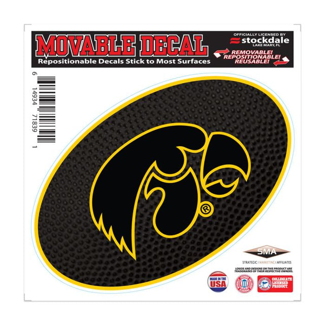 Iowa Hawkeyes TEAMBALL All Surface Decal 6" x 6"