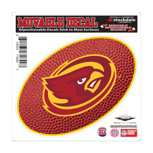 Calcomanía para todas las superficies de Iowa State Cyclones TEAMBALL de 6" x 6"