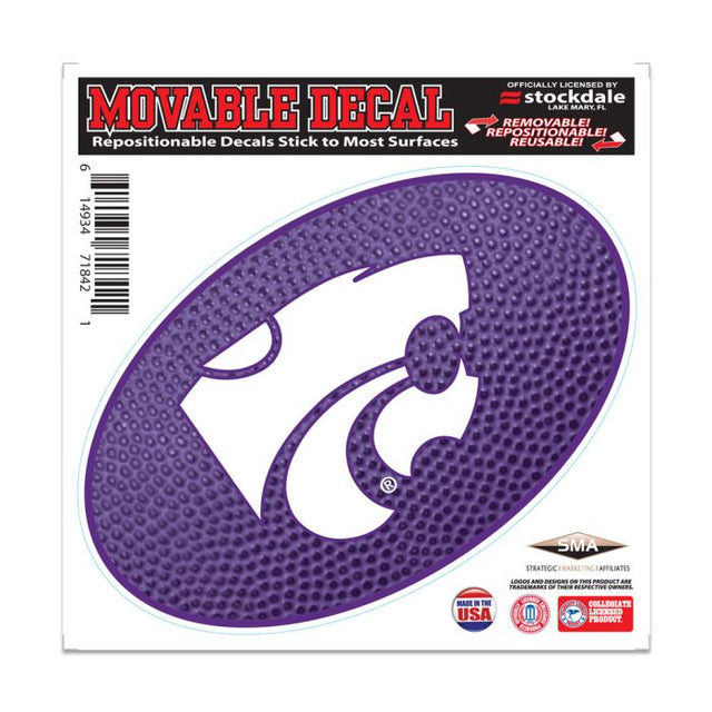 Calcomanía para todas las superficies TEAMBALL de Kansas State Wildcats, 6" x 6"