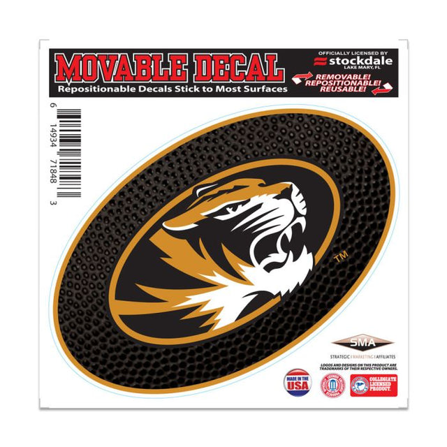 Calcomanía para todas las superficies TEAMBALL de Missouri Tigers, 6" x 6"