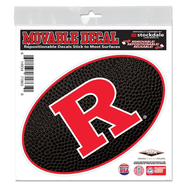 Calcomanía para todas las superficies TEAMBALL de Rutgers Scarlet Knights, 6" x 6"