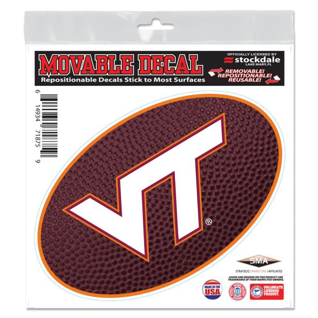 Calcomanía para todas las superficies TEAMBALL de Virginia Tech Hokies, 6" x 6"