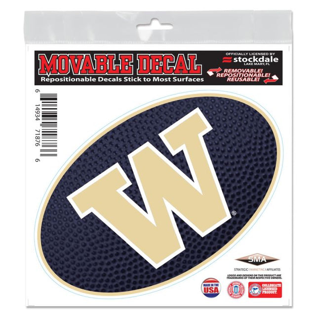 Calcomanía para todas las superficies de Washington Huskies TEAMBALL de 6" x 6"