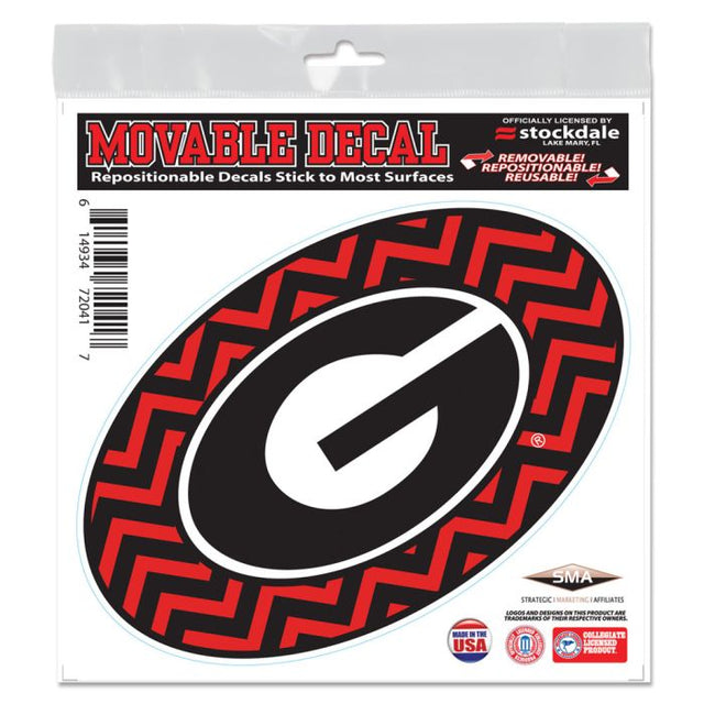 Georgia Bulldogs CHEVRON All Surface Decal 6" x 6"