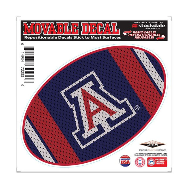 Arizona Wildcats JERSEY All Surface Decal 6" x 6"