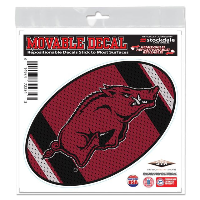 Arkansas Razorbacks JERSEY All Surface Decal 6" x 6"