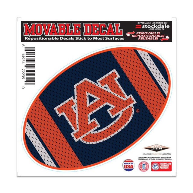 Auburn Tigers JERSEY All Surface Decal 6" x 6"