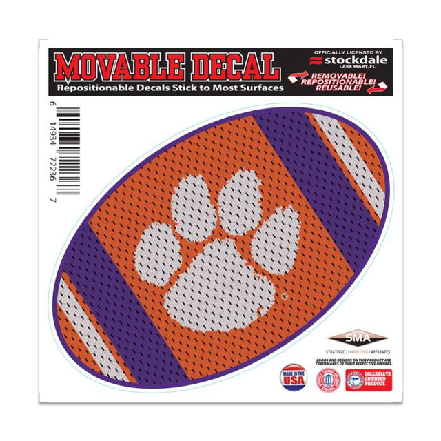 Clemson Tigers JERSEY All Surface Decal 6" x 6"