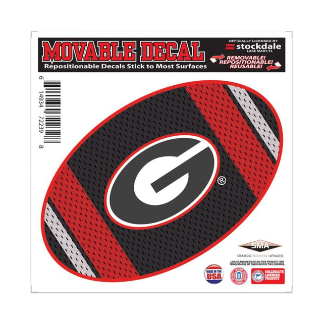 Georgia Bulldogs JERSEY All Surface Decal 6" x 6"