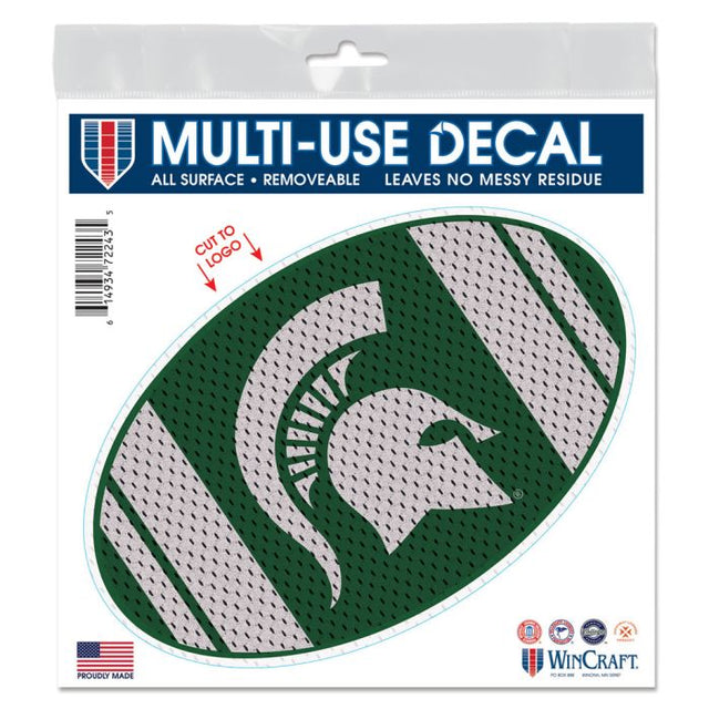 Calcomanía para todas las superficies de la camiseta de los Spartans de Michigan State, 6" x 6"