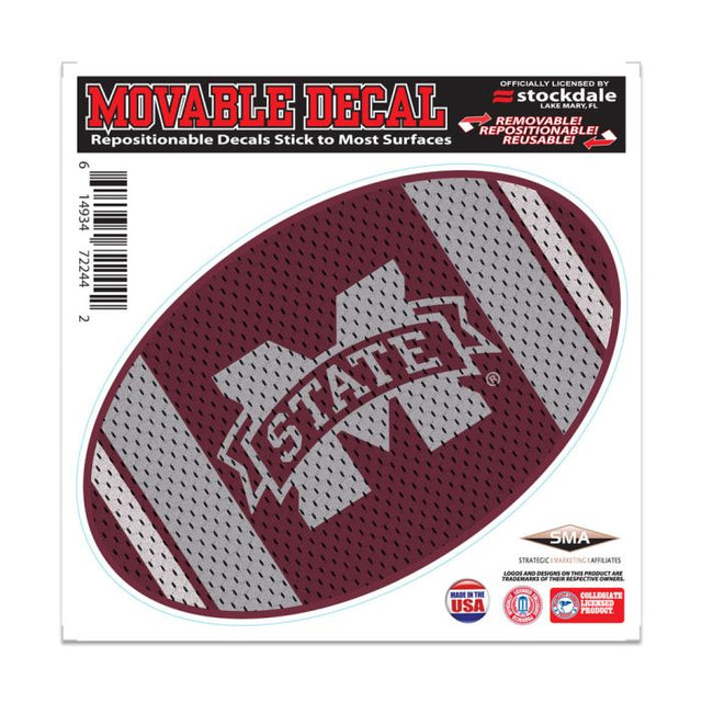 Mississippi State Bulldogs JERSEY All Surface Decal 6" x 6"