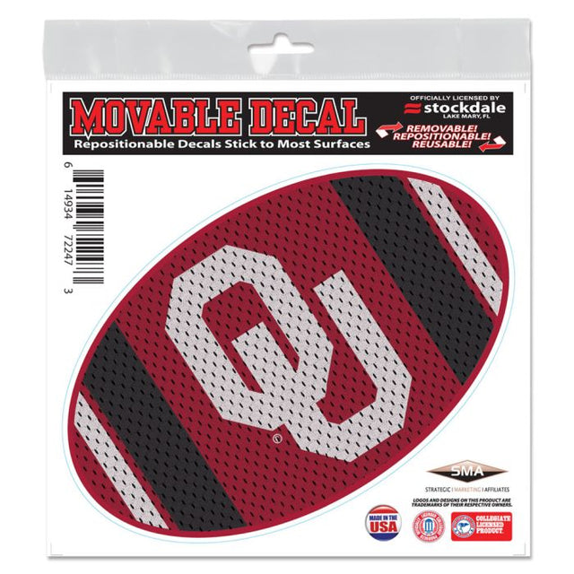 Oklahoma Sooners JERSEY All Surface Decal 6" x 6"