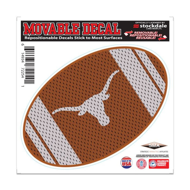 Calcomanía para todo tipo de superficies de la camiseta Texas Longhorns de 6" x 6"