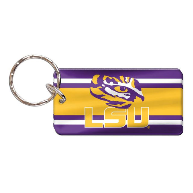 Llavero rectangular con el logo de LSU Tigers STRIPES