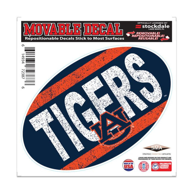 Calcomanía para todas las superficies de Auburn Tigers VINTAGE de 6" x 6"