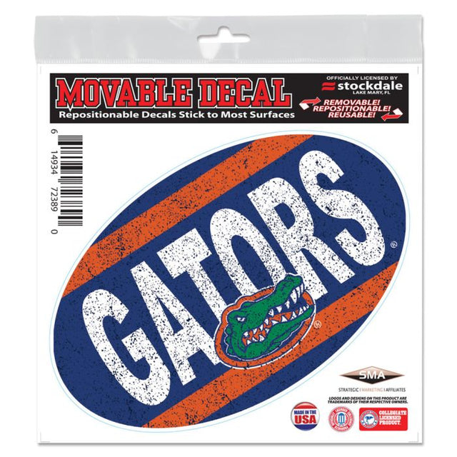 Calcomanía para todas las superficies VINTAGE de Florida Gators, 6" x 6"