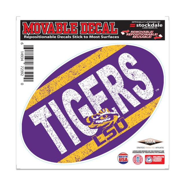 Calcomanía clásica para todas las superficies de los LSU Tigers, 6" x 6"