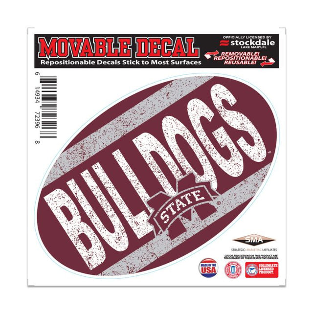 Mississippi State Bulldogs VINTAGE All Surface Decal 6" x 6"