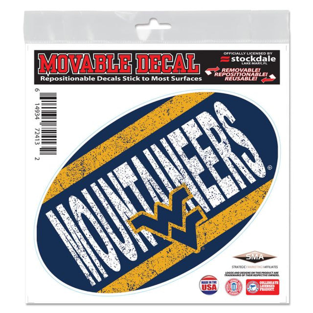 West Virginia Mountaineers VINTAGE All Surface Decal 6" x 6"