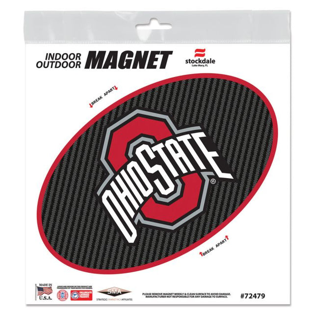 Imanes para exteriores de Ohio State Buckeyes, 6" x 6"