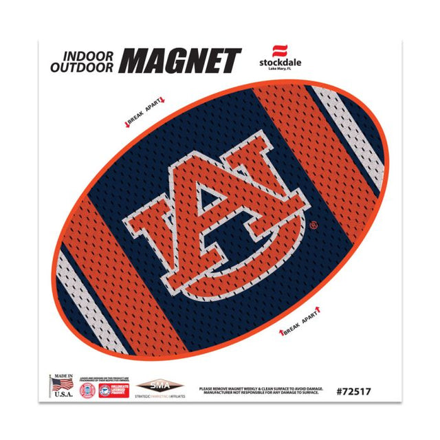 Imanes para exteriores con la camiseta de los Auburn Tigers, 6" x 6"