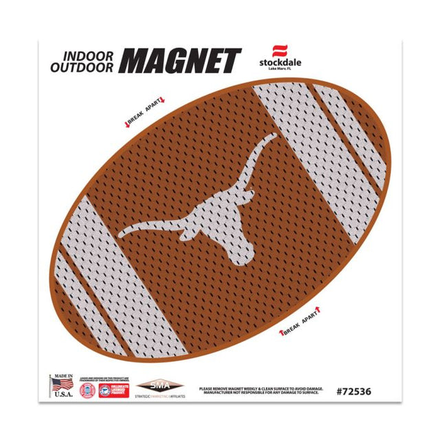 Imanes para exteriores de Texas Longhorns JERSEY de 6" x 6"