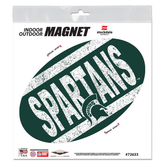 Imanes para exteriores clásicos de los Spartans de Michigan State, 6" x 6"