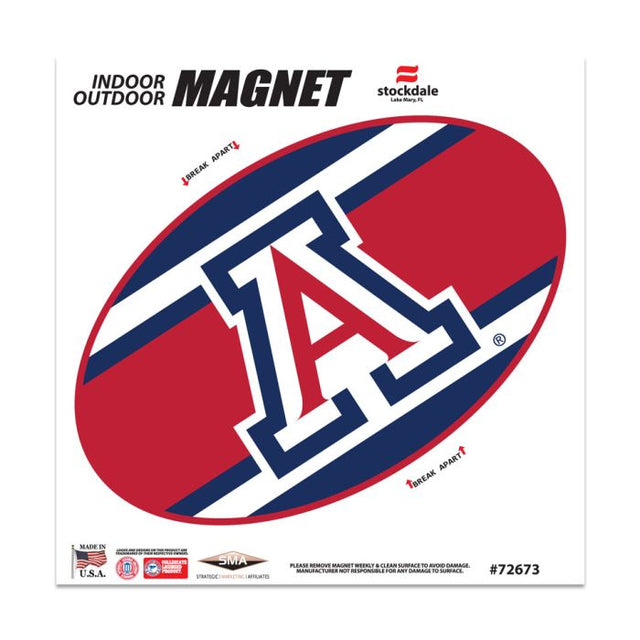 Arizona Wildcats STRIPES Outdoor Magnets 6" x 6"