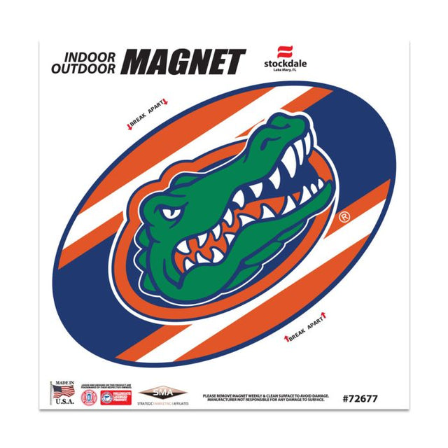 Imanes para exteriores con rayas de Florida Gators de 6" x 6"