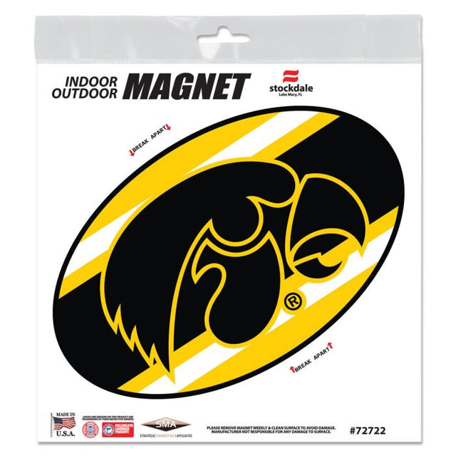 Iowa Hawkeyes STRIPES Outdoor Magnets 6" x 6"