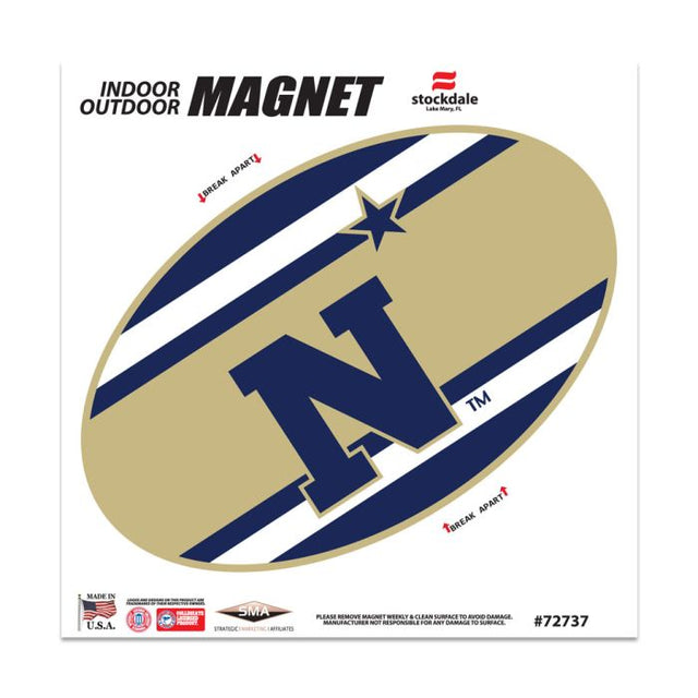 Navy Midshipmen STRIPES Outdoor Magnets 6" x 6"