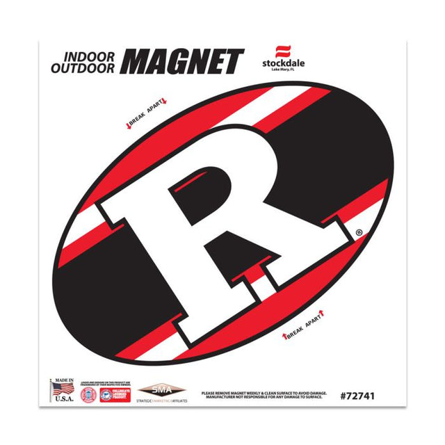 Rutgers Scarlet Knights STRIPES Outdoor Magnets 6" x 6"