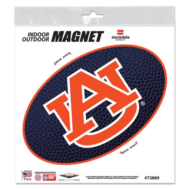 Auburn Tigers TEAMBALL Outdoor Magnets 6" x 6"