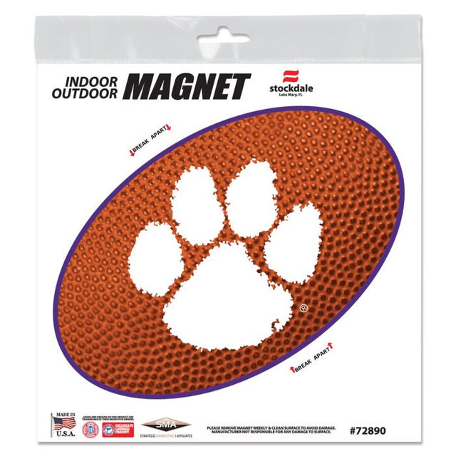 Clemson Tigers TEAMBALL Outdoor Magnets 6" x 6"