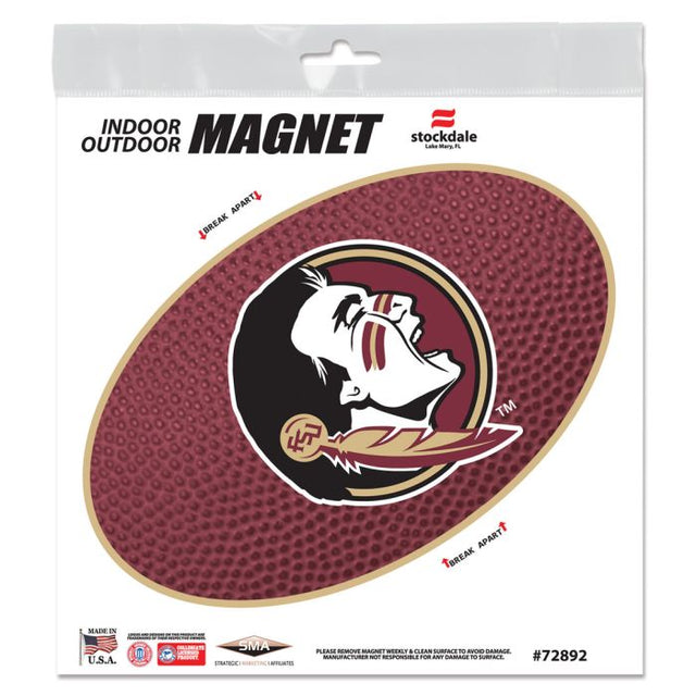 Imanes para exteriores de TEAMBALL de Florida State Seminoles, 6" x 6"