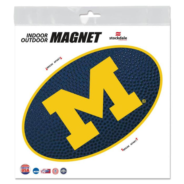 Imanes para exteriores de Michigan Wolverines TEAMBALL de 6" x 6"