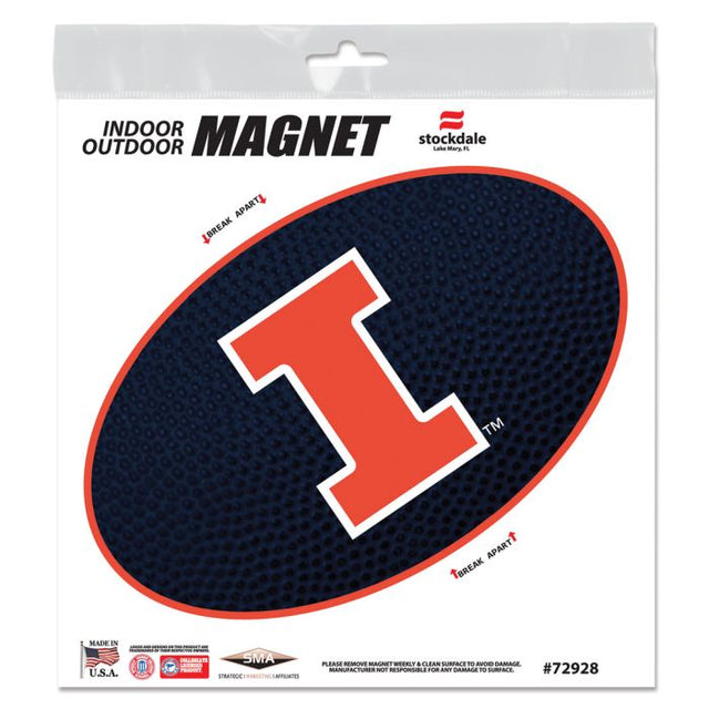 Illinois Fighting Illini TEAMBALL Outdoor Magnets 6" x 6"