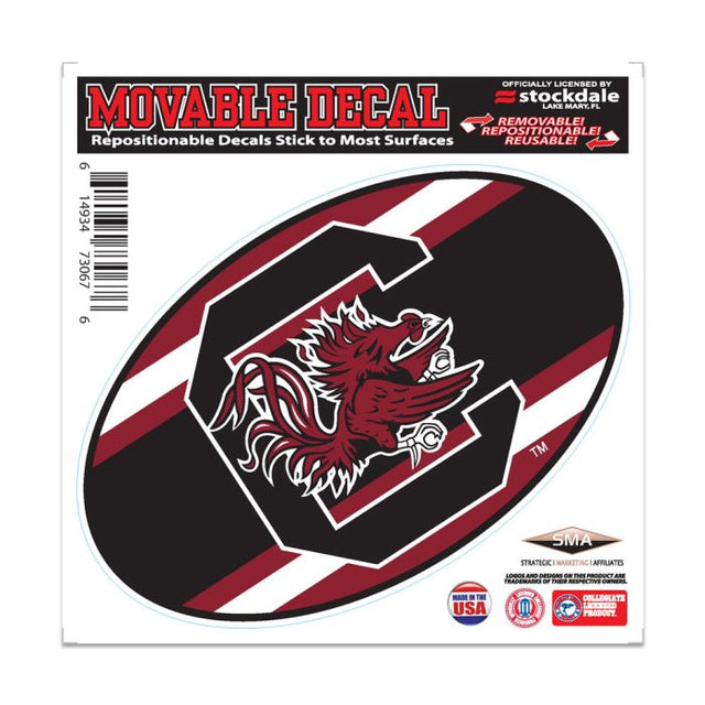 South Carolina Gamecocks STRIPES All Surface Decal 6" x 6"