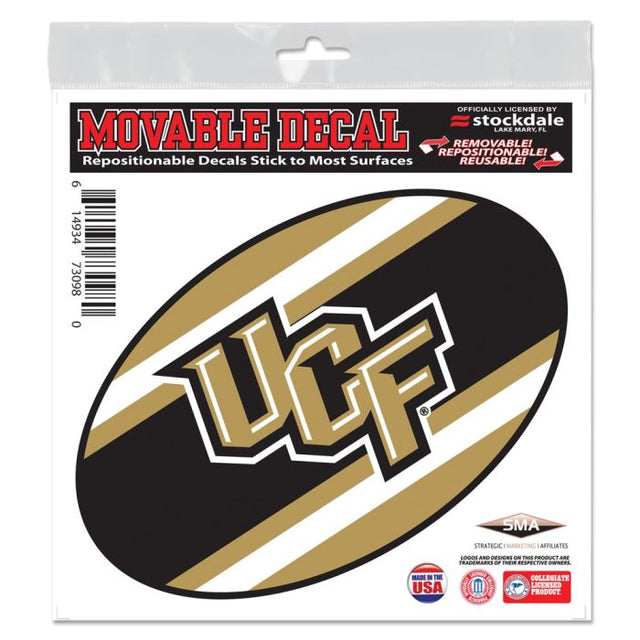 Calcomanía para todas las superficies STRIPES de UCF Knights, 6" x 6"